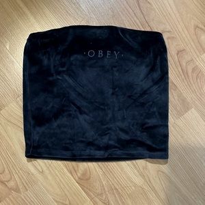 OBEY velvet tube top • BNWT